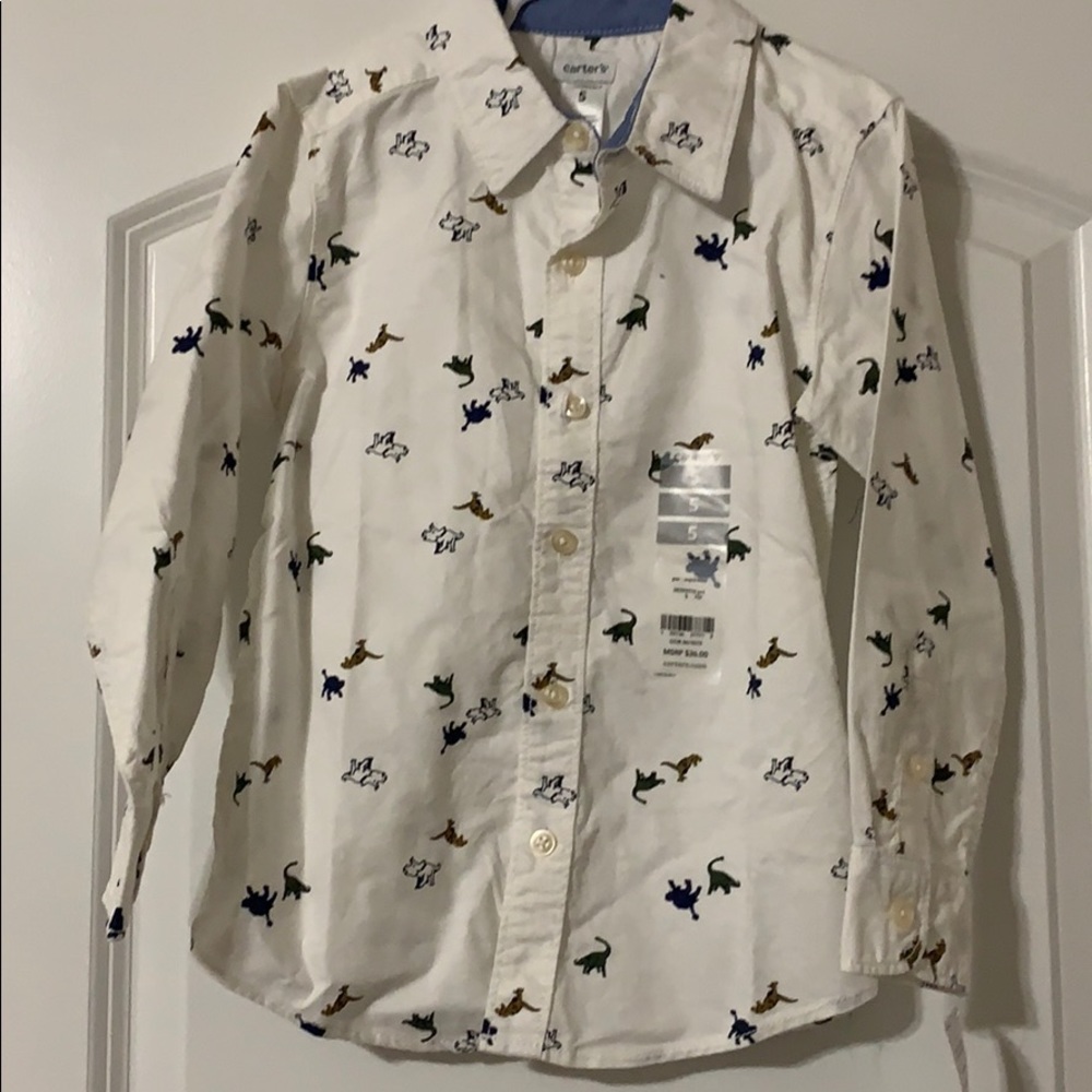 NWT! Dinosaur button up!